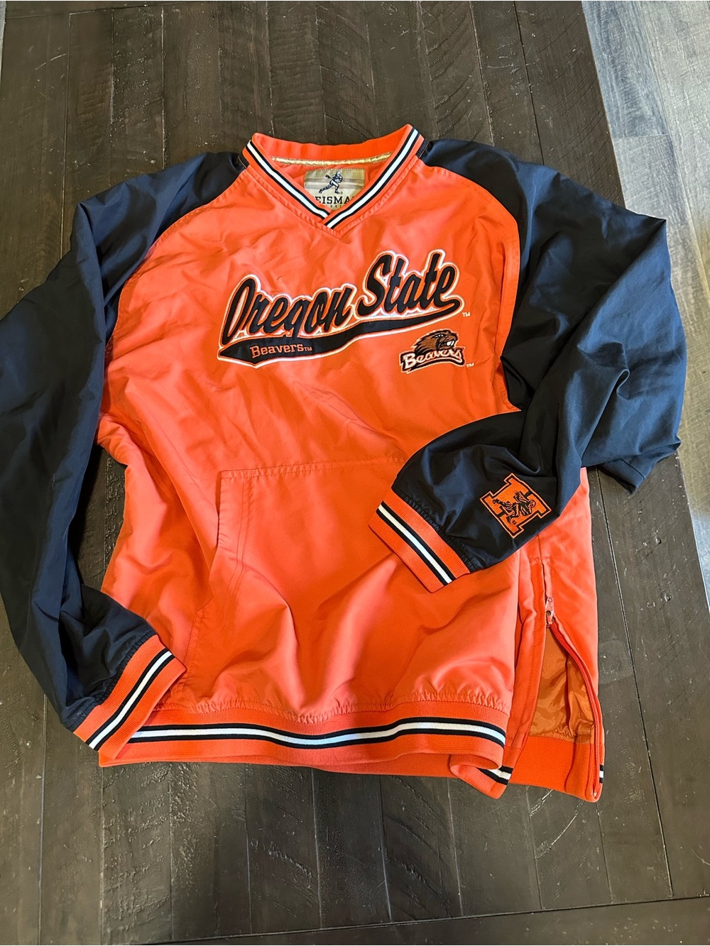 Vintage Oregon State Beavers Orange & Black Pullover Jacket